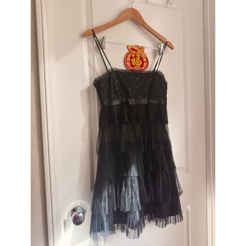 Vintage Forever 21 Bow Tag Baby‎ Doll Prom Mini Dress Coqeutte Small Cocktail
